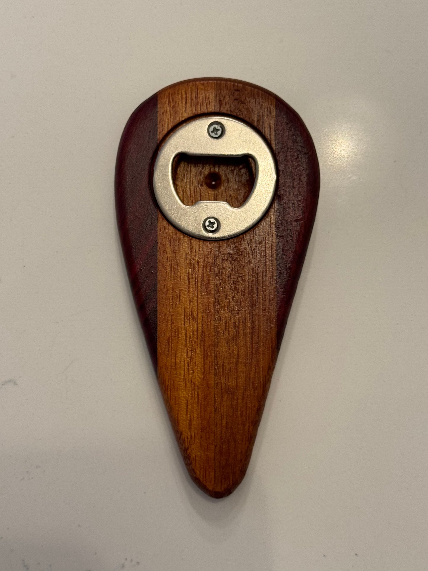 Hand Held Bottle Opener - Bloodwood and Osage Orange