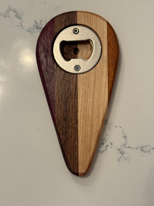 Hand Held Bottle Opener - Multi Wood