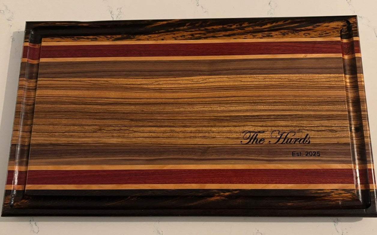 Cutting Board - Zebrawood and Wenge